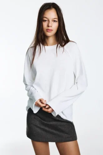 T-shirt a maniche lunghe con maniche raglan