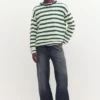 T-shirt a righe in maglia T-shirt a righe in maglia