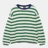 T-shirt a righe in maglia T-shirt a righe in maglia