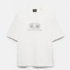 T-shirt bianca con grafica a riccio T-shirt bianca con grafica a riccio