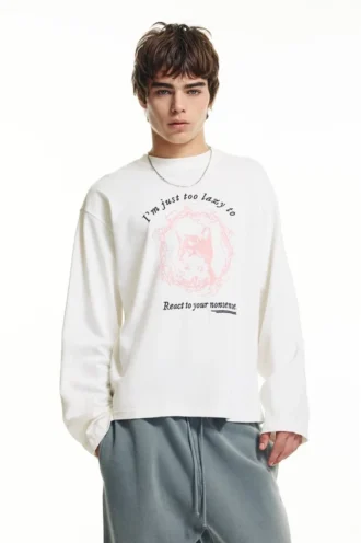 T-shirt con grafica gatto
