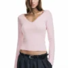 T-shirt con scollo rifinito in pizzo T-shirt con scollo rifinito in pizzo