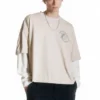 T-shirt con stampa a doppia manica T-shirt con stampa a doppia manica