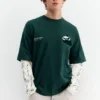 T-shirt con stampa a doppia manica T-shirt con stampa a doppia manica