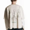 T-shirt con stampa a doppia manica T-shirt con stampa a doppia manica