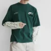 T-shirt con stampa a doppia manica T-shirt con stampa a doppia manica