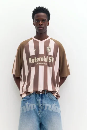 T-shirt da football Amsterdam a righe
