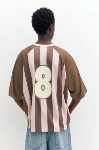 T-shirt da football Amsterdam a righe
