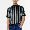 T-shirt in maglia a pannelli T-shirt in maglia a pannelli