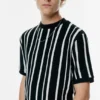T-shirt in maglia a pannelli T-shirt in maglia a pannelli