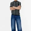 T-shirt in maglia a pannelli T-shirt in maglia a pannelli