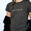 T-shirt nera con strass T-shirt nera con strass
