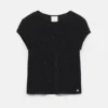 T-shirt nera con strass T-shirt nera con strass