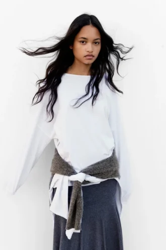 T-shirt oversize a maniche lunghe