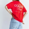 T-shirt rossa con slogan grafico T-shirt rossa con slogan grafico