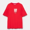T-shirt rossa con slogan grafico T-shirt rossa con slogan grafico