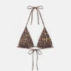 Top bikini a triangolo con stampa leopardata Top bikini a triangolo con stampa leopardata