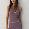 Top halter in crêpe Top halter in crêpe