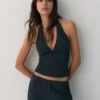Top halter in crêpe Top halter in crêpe