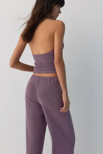 Top halter in crêpe
