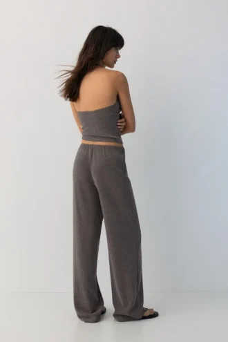 Top halter in crêpe