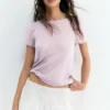 Top in maglia a maniche corte con schiena scoperta Top in maglia a maniche corte con schiena scoperta